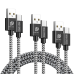 Обложка книги «Dux Ducis K-ONE Series set 5x USB - USB Type C nylon cable (2x 1 m, 2x 2 m, 1x 3 m) 2 A black»