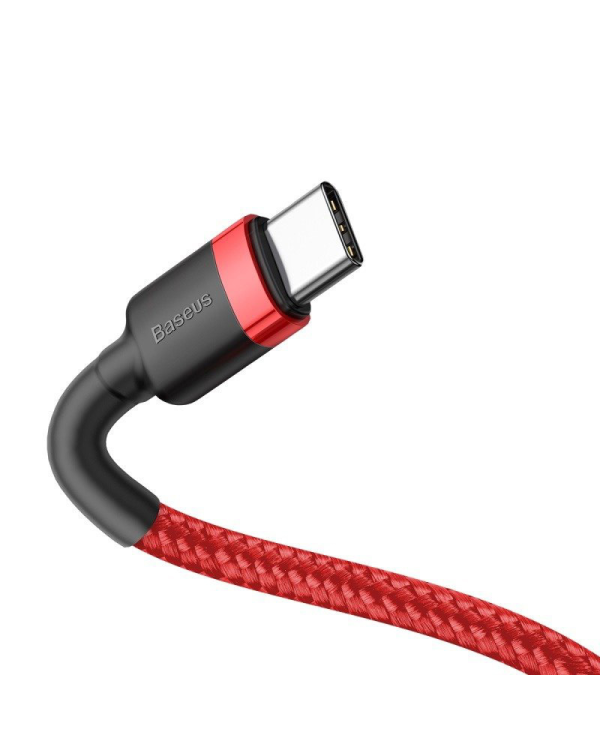 Плетеный нейлоновый кабель Baseus CATKLF-G09 USB-C | PD | PD2.0 | 60W | 20V | 3A | QC3.0 | 1м красный