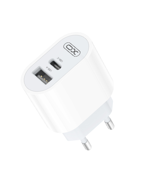 Настенное зарядное устройство XO L97 1x USB 1x USB-C 2,4A белый