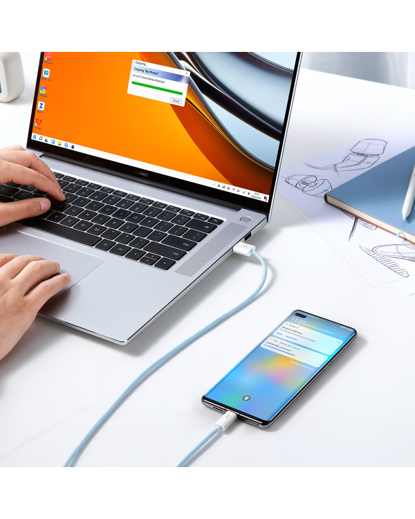 Кабель USB Baseus Dynamic Series - USB Type C 100W 1m синий (CALD000603)