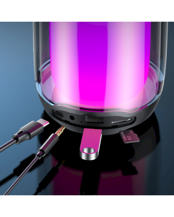 WK Design portable wireless Bluetooth 5.0 speaker RGB 2000mAh black (D31 black)