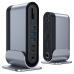 Baseus multifunctional HUB 3x USB 3.2 Gen 1 / 2x USB Type C / SD and micro SD card reader / AUX / 2x DisplayPort / 2x HDMI / RJ45 1 Gbps gray (CAHUB-HG0G)