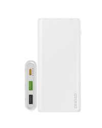 Dudao power bank 10000mAh 18W Quick Charge Power Delivery 2x USB / 1x USB Type C white (K12PQ_W)