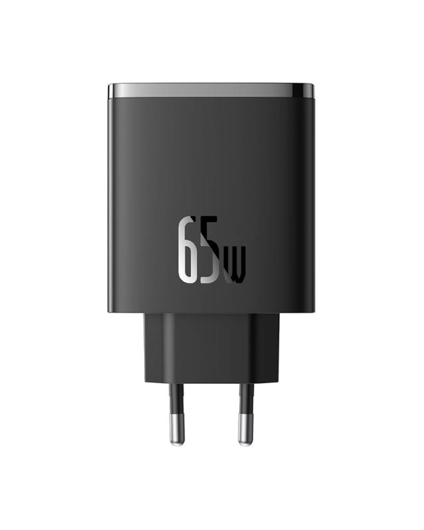 Настенное зарядное устройство Baseus OS-Cube Pro 2xUSB-C + USB, 65 Вт (черный)