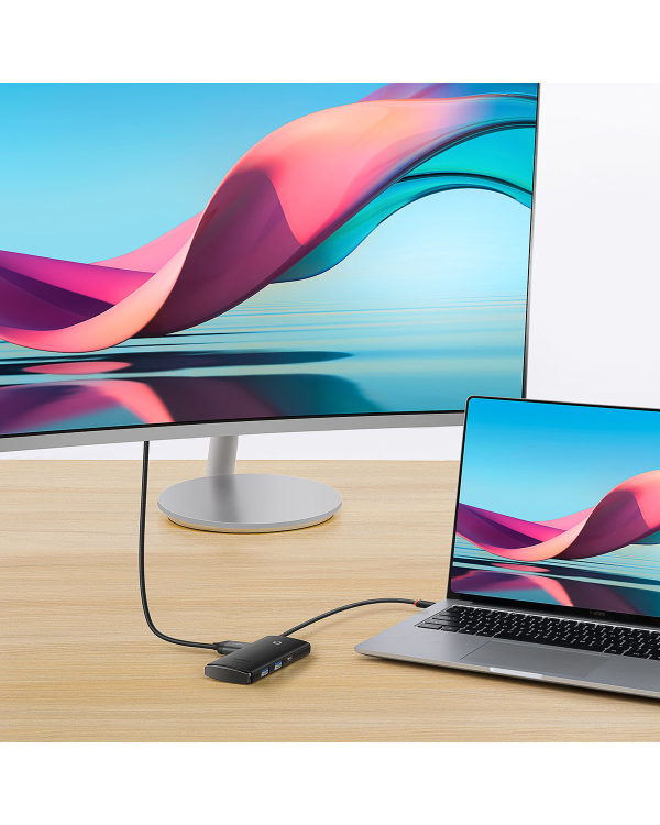 Дополнительное изображение книги «Baseus Lite Series Hub 6w1 USB-C to 2x USB 3.0 + USB-C + HDMI + SD|TF (black)»