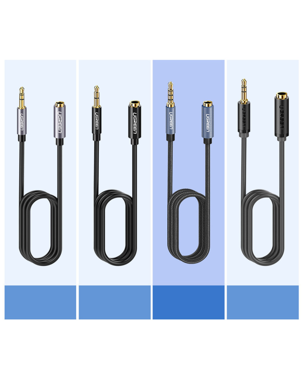 Ugreen adapter cable extension AUX mini jack 3.5 mm 1.5m blue (AV118)