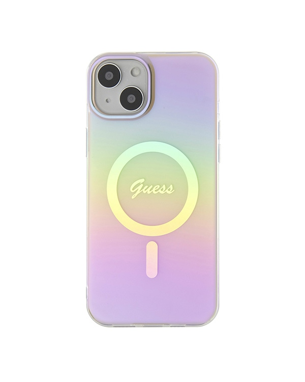 Guess MagSafe GUHMP15SHITSP Apple iPhone 15 6.1" pink|pink hardcase IML Iridescent MagSafe