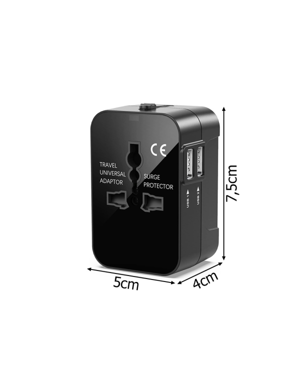 Адаптер зарядного устройства Fusion Великобритания | США | AU | CH | EU | USB 2.1A | (220 В) черный