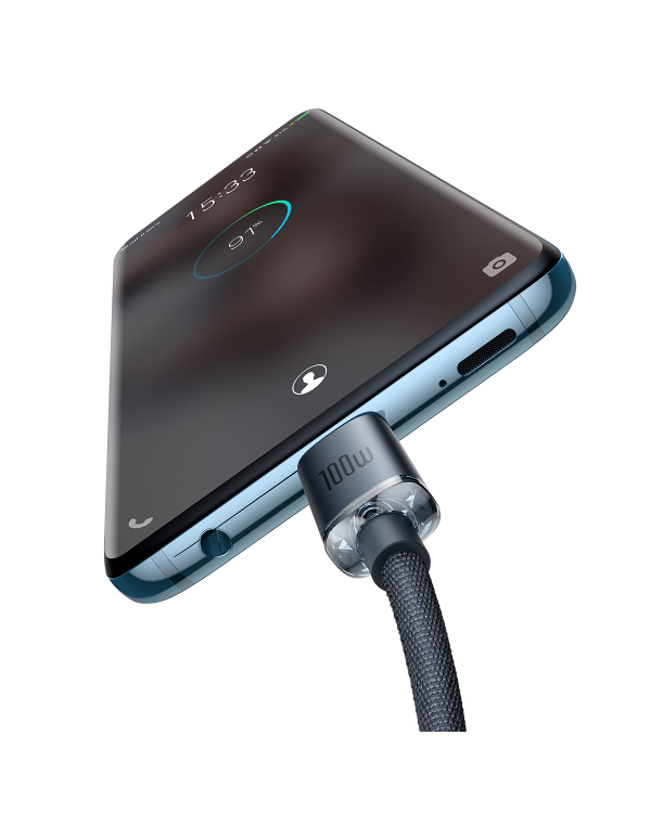 Кабель Baseus Crystal Shine Series Кабель USB для быстрой зарядки и передачи данных USB Type C - USB Type C 100W 2m черный (CAJY000701)