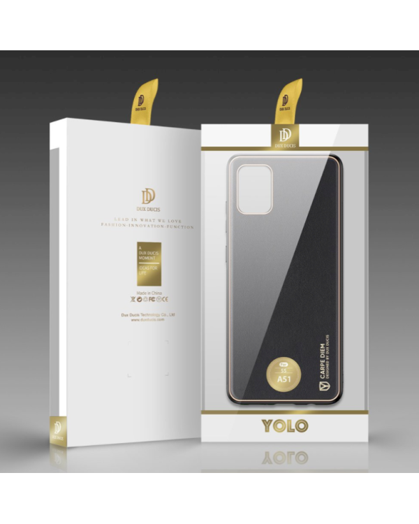 Dux Ducis Yolo Case Прочный чехол из кожи для Samsung A515 Galaxy A51 Черный