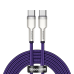 Baseus Cafule Series Metal Data USB Type C - USB Typ C Cable Power Delivery 100 W (20 V / 5 A) 2 m violet (CATJK-D05)