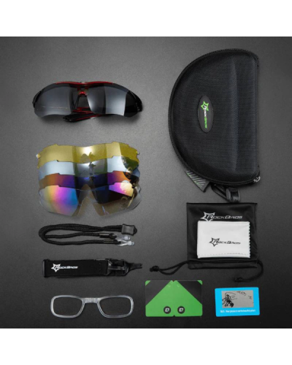 Поляризационные велосипедные очки Rockbros 10134PL - синий|розовый