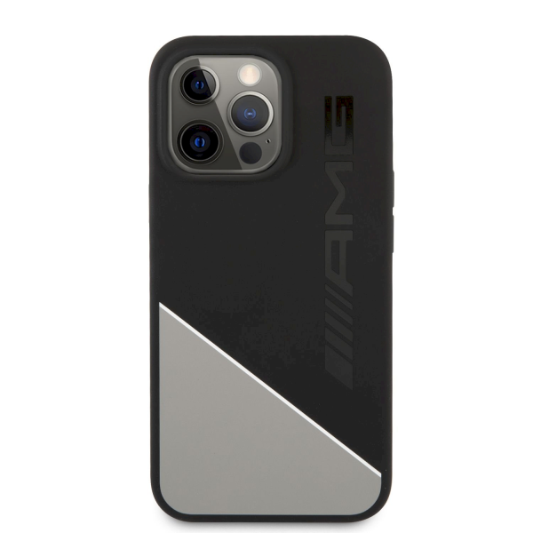 Обложка книги «AMHCP13XWGDBK AMG Liquid Silicone Case for iPhone 13 Pro Max Black/Grey»