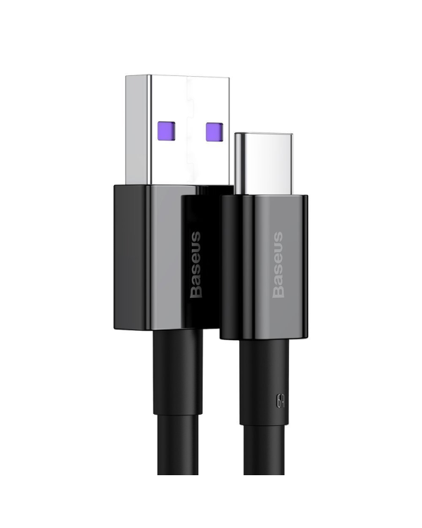 Дополнительное изображение книги «Baseus Superior USB - USB Typ C fast charging data cable 66 W (11 V | 6 A) Huawei SuperCharge SCP 1 m black (CATYS-01)»