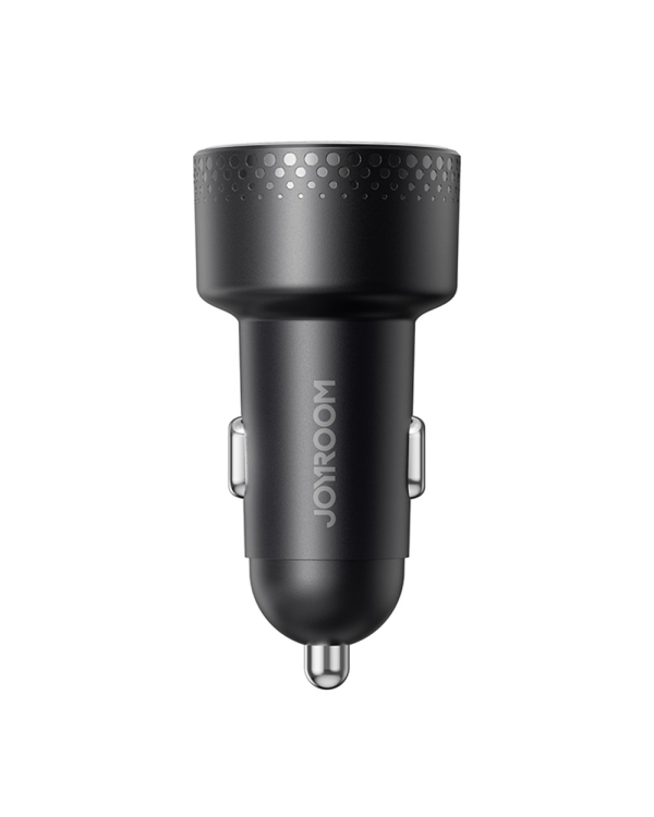 Car charger 2x USB C 70W with LED display Joyroom JR-CCD02 - black