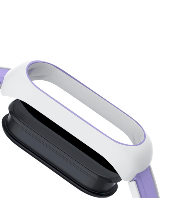 Fusion Dual Color ремешок для часов Xiaomi Mi Band 3 / 4 / 5 / 6 зеленый - фиолетовый