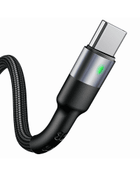 USAMS Kabel pleciony U26 USB-C 1m 1szt. for set 3A Fast Charging czarny|black SJ313TC01 (US-SJ313)