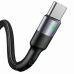 Обложка книги «USAMS Kabel pleciony U26 USB-C 1m 1szt. for set 3A Fast Charging czarny|black SJ313TC01 (US-SJ313)»