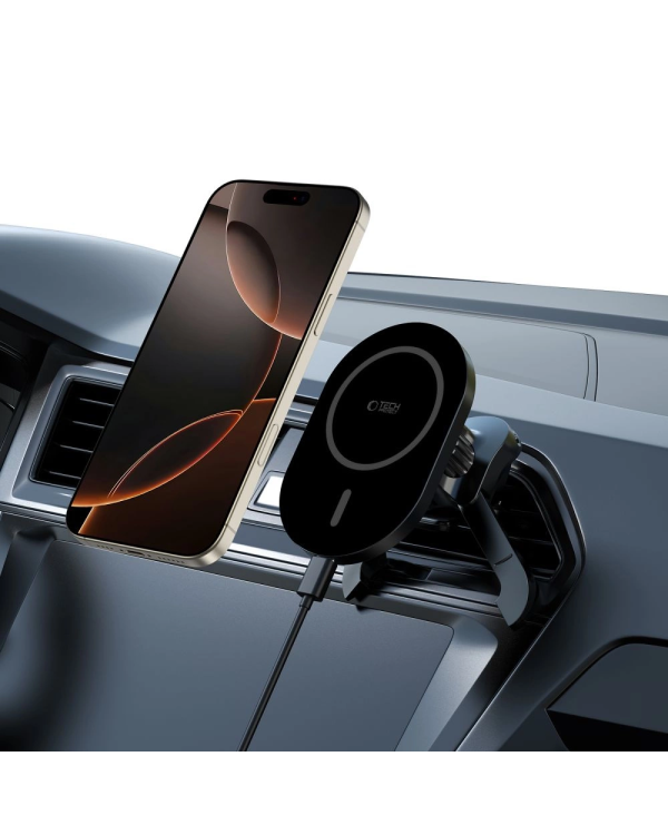 Tech-Protect MM15W-V6 Магнитный держатель MagSafe для автомобильного вентиляционного отверстия - черный