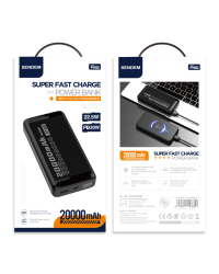 SENDEM PH82 powerbank 20000 mAh | 2.4A | LED | черный