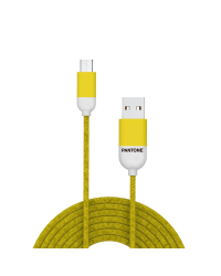 PANTONE кабель USB - microUSB 1,5м 2,4A PT-MC001-5 желтый 102C