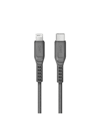 UNIQ Cable MFI Flex USB-C-Lightning 18W nylon gray / charcoal gray