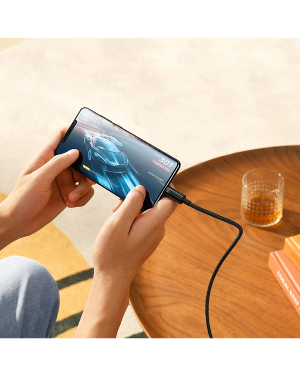Дополнительное изображение книги «Baseus CAWJ040101 Tungsten Gold Fast Charging Data Cable USB-C - USB-C 240W 2m Black»