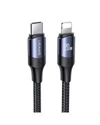 USAMS Kabel U71 USB-C na Lightning 2m 20W PD Fast Charge czarny|black SJ522USB01 (US-SJ522)