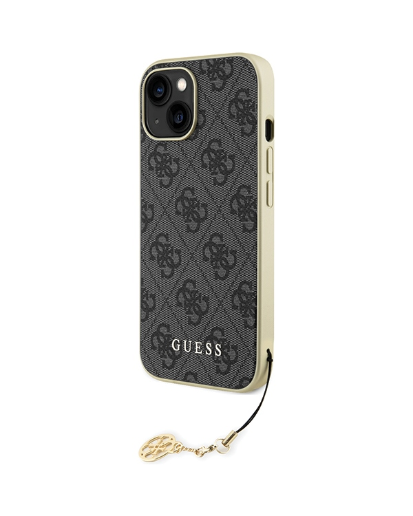 Guess GUHCP15SGF4GGR iPhone 15 6.1" szary|grey hardcase 4G Charms Collection