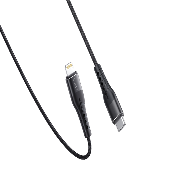 Кабель HAVIT HV-RH14 USB-C - Lightning 1,2 м черный