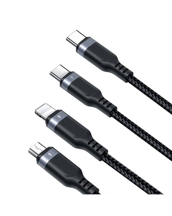 Многофункциональный кабель USB к USB-C 2x Lightning Micro Joyroom S-A18