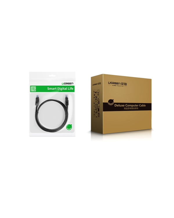 Дополнительное изображение книги «Ugreen cable internet network cable Ethernet patchcord RJ45 Cat 6 UTP 1000Mbps 20m black (20166)»
