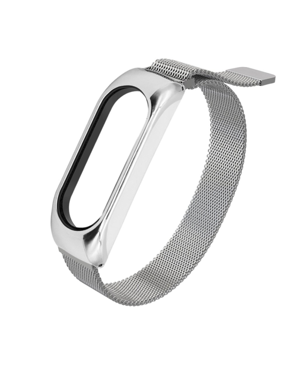 Fusion metal ремешок для часов Xiaomi Mi Band 3 / 4 / 5 серебряный