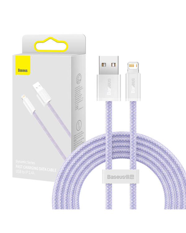 Дополнительное изображение книги «Baseus Динамический кабель USB - Lightning, 2.4A, 2м (фиолетовый)»