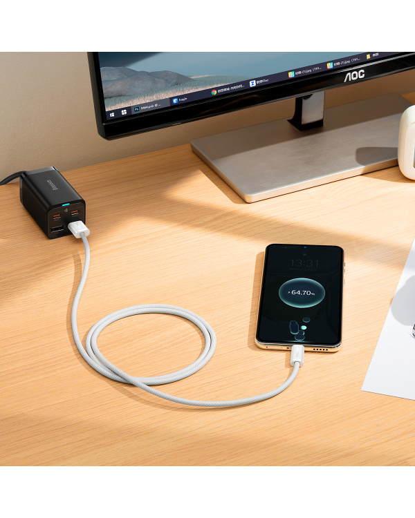 Кабель USB Baseus Dynamic Series - USB Type C 100W 1m белый (CALD000602)