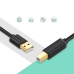Дополнительное изображение книги «Ugreen cable USB - USB Type B cable (printer cable) 3m black (10351)»