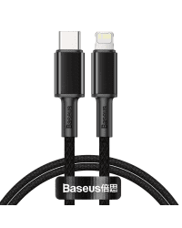 Baseus USB Type C - Lightning cable Power Delivery fast charge 20 W 1 m black (CATLGD-01)