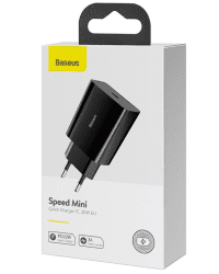 Baseus CCFS-SN01 Speed Mini Charger USB-C 20W Black (Damaged Package)