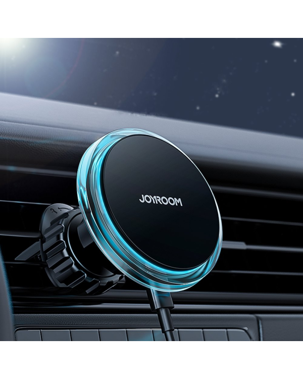 Автомобильный держатель Joyroom JR-ZS291 с беспроводной зарядкой / 15 Вт / MagSafe серебристого цвета