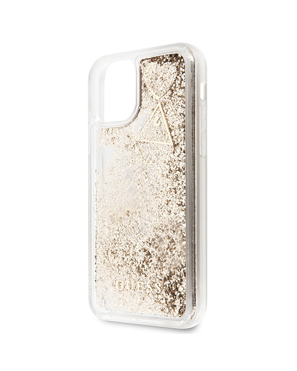 Guess GUOHCN61GLHFLGO iPhone 11 6,1" | Xr gold|złoty hardcase Glitter Charms