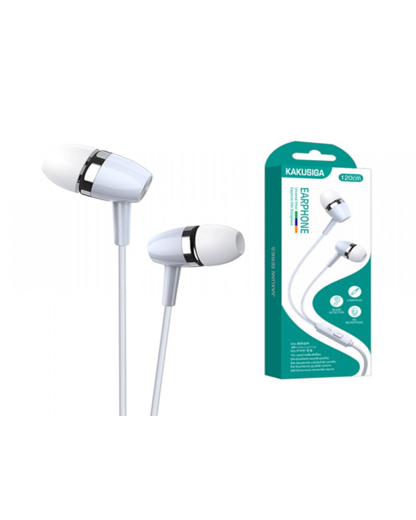 Универсальные наушники KAKUSIGA KS-659 3,5 мм | 1,2 м | белый