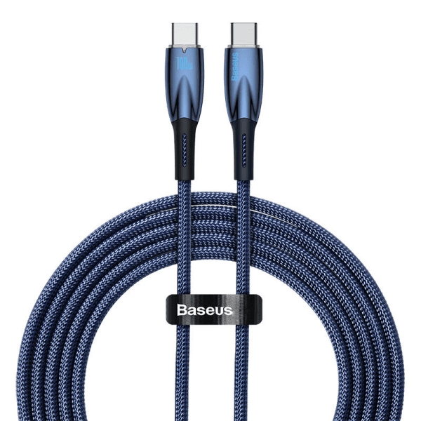 USB-C cable for USB-C Baseus Glimmer Series, 100W, 2m (Blue)