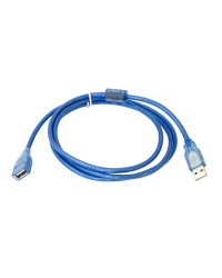 Удлинительный кабель Fusion USB 2.0 1,3 м с ферритовым кольцом (синий)
