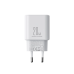 Joyroom JR-TCF05 20W USB-C | USB-A Fast Dual Port Wall Charger - White + USB-C - Lightning 1m