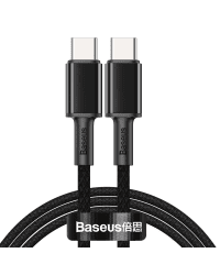 USB-C to USB-C Cable Baseus High Density Braided, 100W, 1m (Black)
