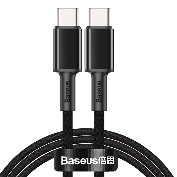USB-C to USB-C Cable Baseus High Density Braided, 100W, 1m (Black)