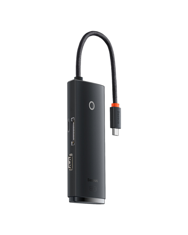 Дополнительное изображение книги «Baseus Lite Series Hub 6w1 USB-C to 2x USB 3.0 + USB-C + HDMI + SD|TF (black)»