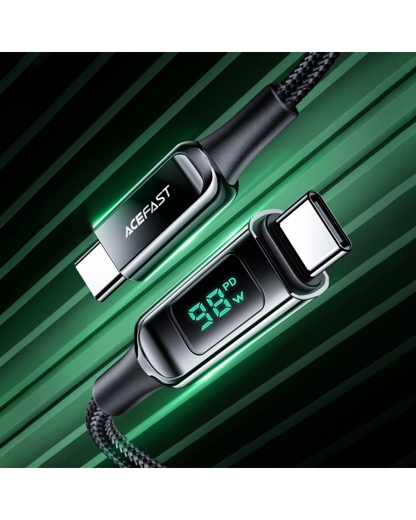 Acefast cable USB Type C - USB Type C 2m, 100W (20V | 5A) black (C6-03 Black)