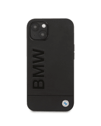 BMHCP13SSLLBK BMW Leather Hot Stamp Case for iPhone 13 Mini Black