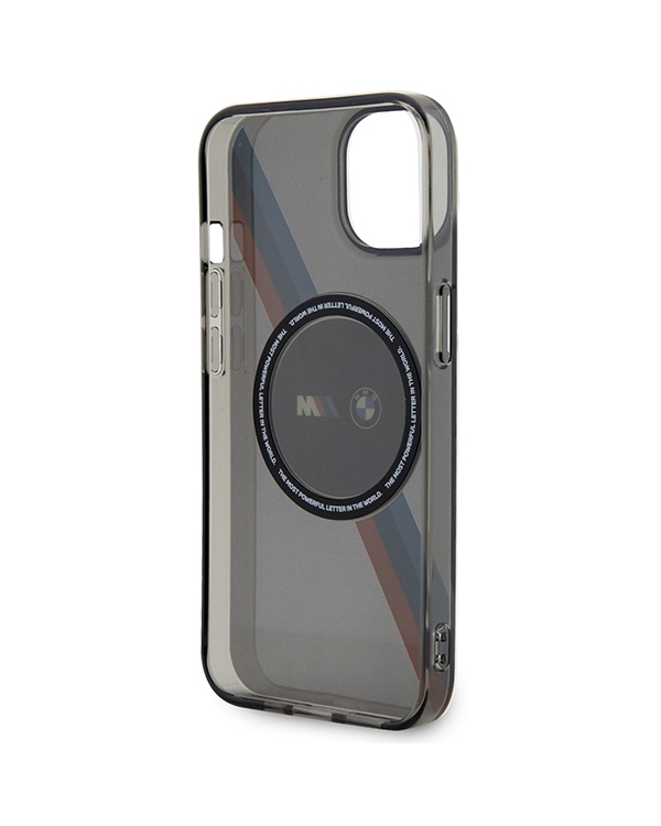 Etui BMW BMHMP14SHDTK iPhone 14 6.1" szary|grey Tricolor Stripes MagSafe